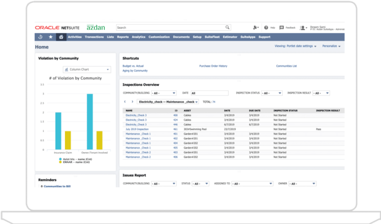 Property Management netsuite screenshot